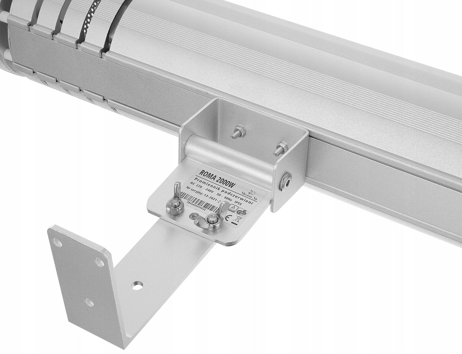 Infraraudonųjų spindulių šildytuvas terasai, sieninis elektrinis šildytuvas 2kW