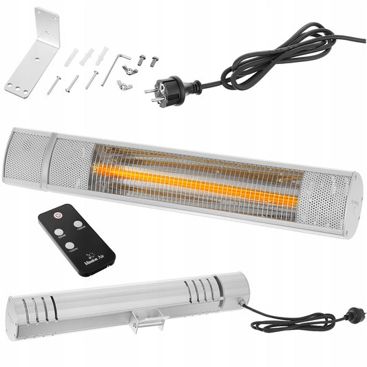 Infraraudonųjų spindulių šildytuvas terasai, sieninis elektrinis šildytuvas 2kW