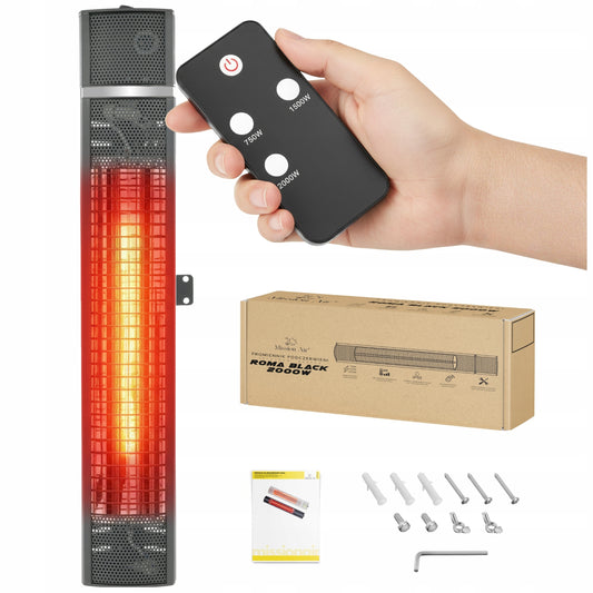 IR spindulių terasos ir sieninis šildytuvas, elektrinis šildytuvas 2kW