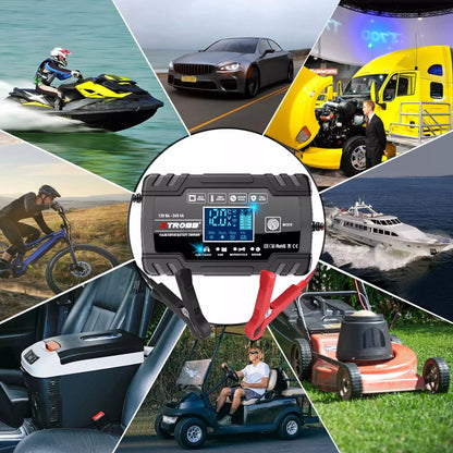 AUTOMATINIS AKUMULIATORIŲ KROVIKLIS SU JŲ TAIISYMO FUNKCIJA 12V 24V