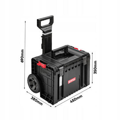 QBRICK SYSTEM PRO 2.0 dirbtuvių rinkinys su ratukais, įrankių dėžė