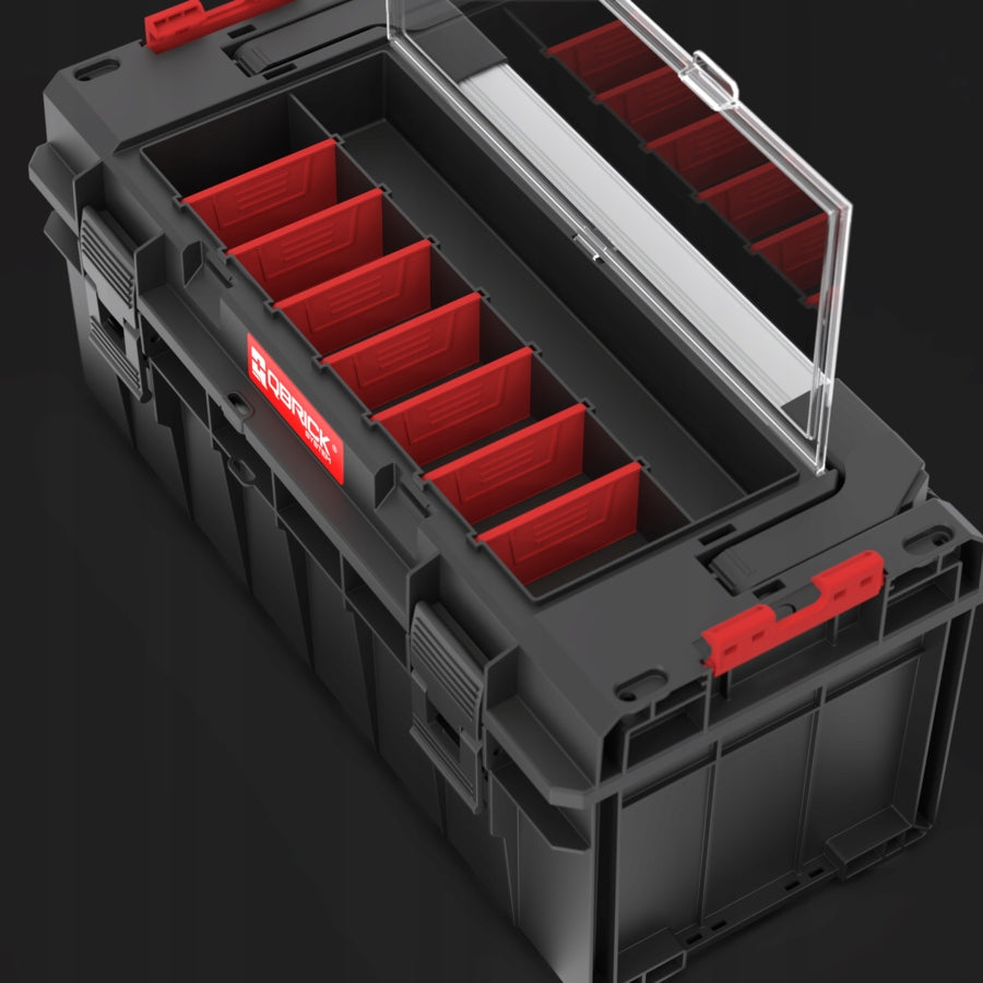 QBRICK SYSTEM PRO 600 Expert su pertvaromis didelė įrankių dėžė 22l