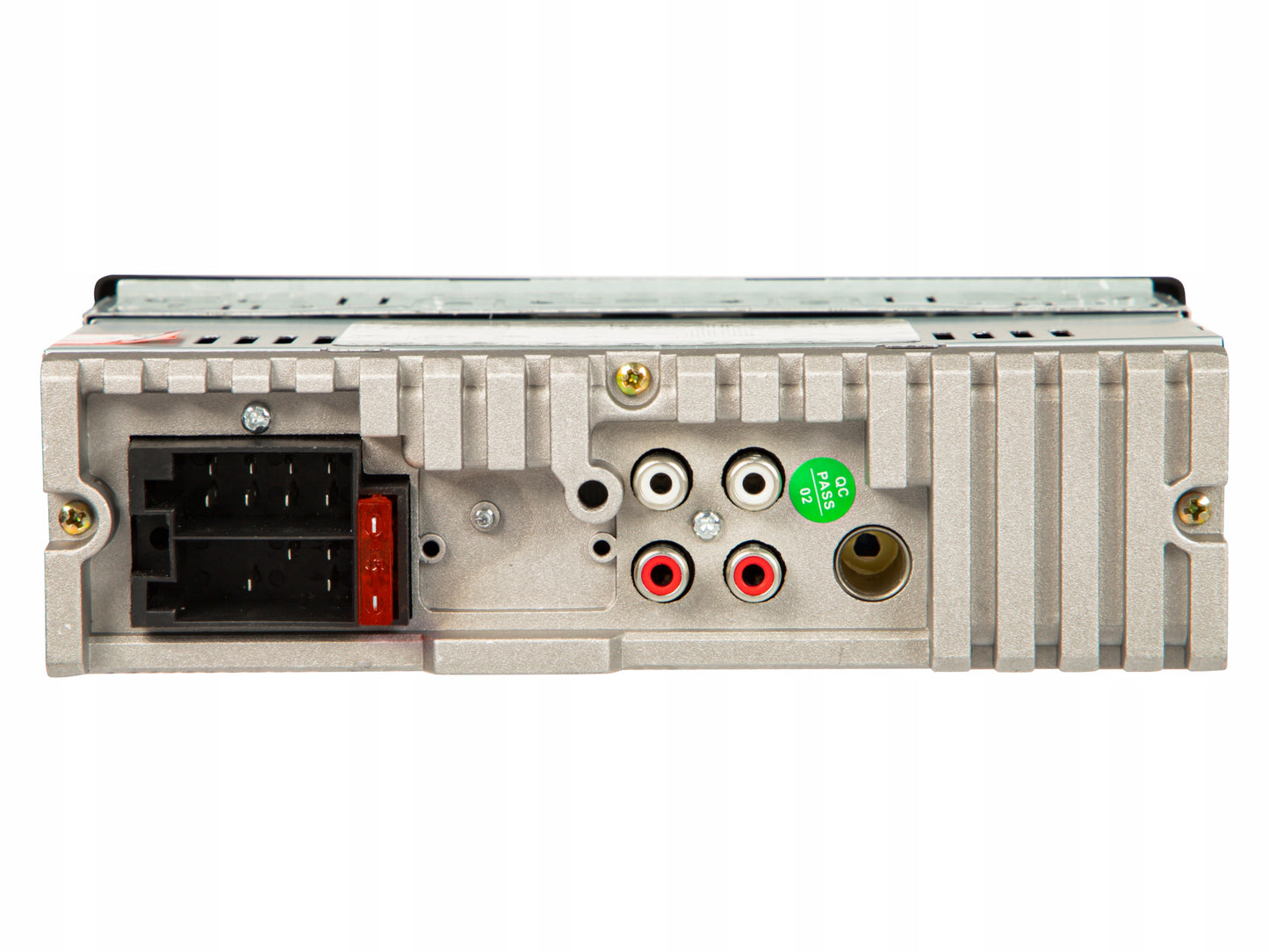 Automobilinis radijas 1-DIN BLUETOOTH 2x USB AUX SD MP3, nuotolinio valdymo pultelis, baterija, komplektas