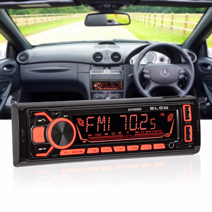Automobilinis radijas 1-DIN Bluetooth USB SD RDS Spalvotas Rinkinys su pulteliu