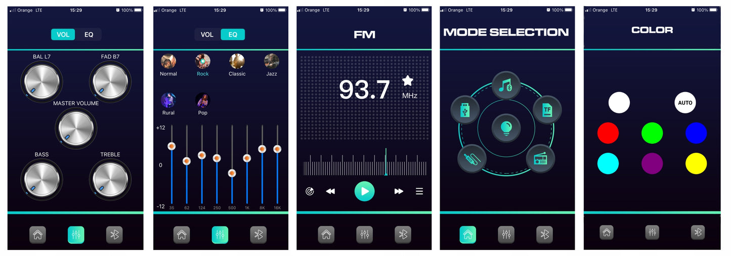 Automobilinis radijas 1-DIN Bluetooth USB SD RDS Spalvotas Rinkinys su pulteliu
