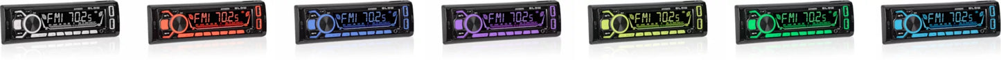 Automobilinis radijas 1-DIN Bluetooth USB SD RDS Spalvotas Rinkinys su pulteliu
