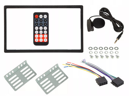 Automobilinis radijas 2-DIN Bluetooth USB SD RDS LCD RGB Mikrofonas Pilot