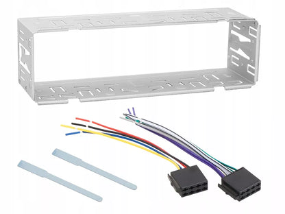 Automobilio radijas su Bluetooth, 1-DIN, USB, AUX, SD, mikrofonas, nuotolinio valdymo pultas, baterija, komplektas