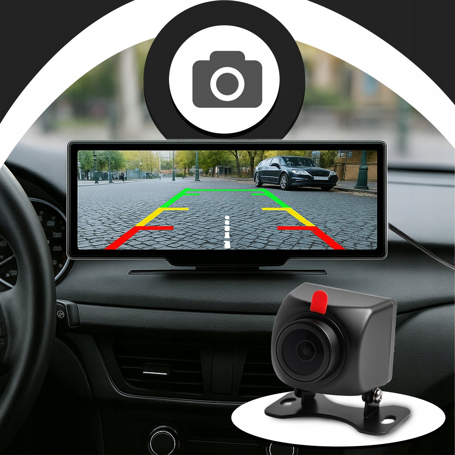 Automobilinis radijas BLUETOOTH ANDROID AUTO APPLE CARPLAY 1DIN EKRANAS 10,26''