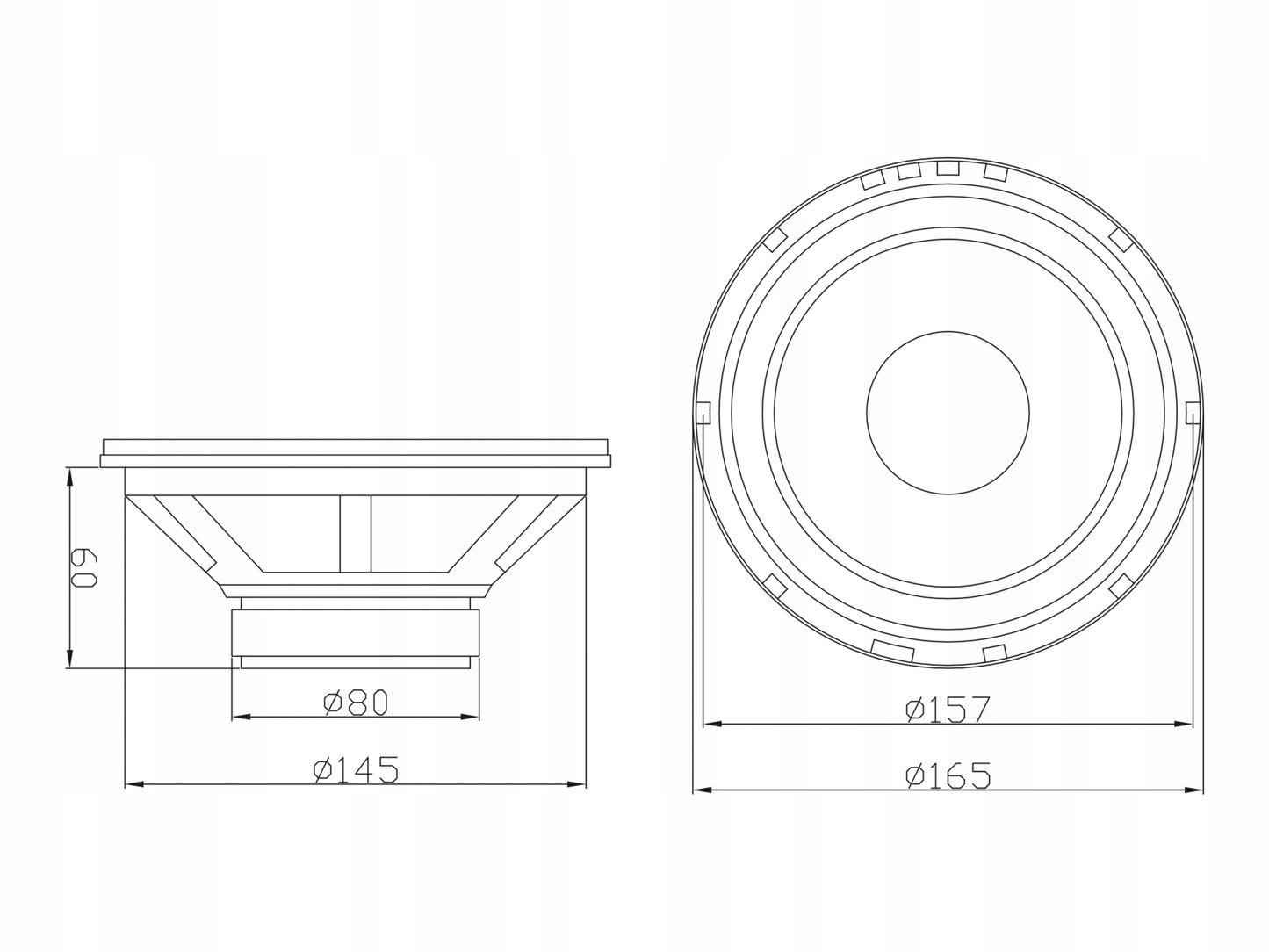 Automobilinis radijas Bluetooth + 2 garsiakalbiai 16,5cm 165mm 6,5 colio komplektas
