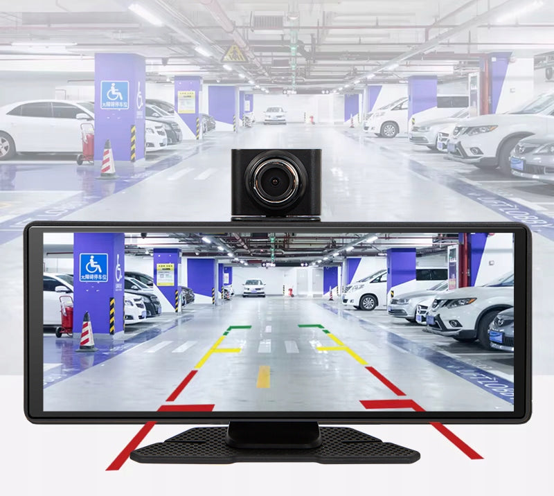 Automobilinė radijo stotelė su monitoriumi, CarPlay, kamera, Android Auto, multimedijos stotis