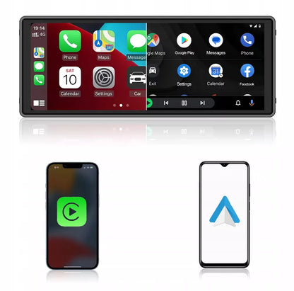 Automobilinė radijo stotelė su monitoriumi, CarPlay, kamera, Android Auto, multimedijos stotis