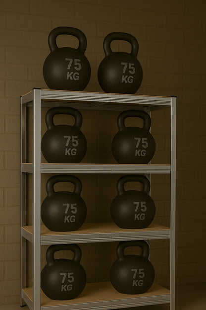 METALINIS SANDĖLIAVIMO STELAŽAS 150x75x30cm 4 MDF LENTYNOS 150kg 600kg GARAŽUI