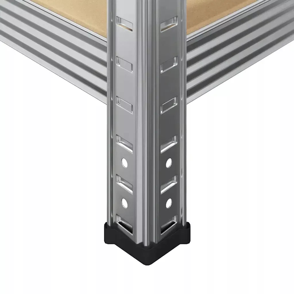 METALINIS SANDĖLIAVIMO STELAŽAS 150x75x30cm 4 MDF LENTYNOS 150kg 600kg GARAŽUI