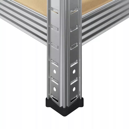 METALINIS SANDĖLIAVIMO STELAŽAS 150x75x30cm 4 MDF LENTYNOS 150kg 600kg GARAŽUI