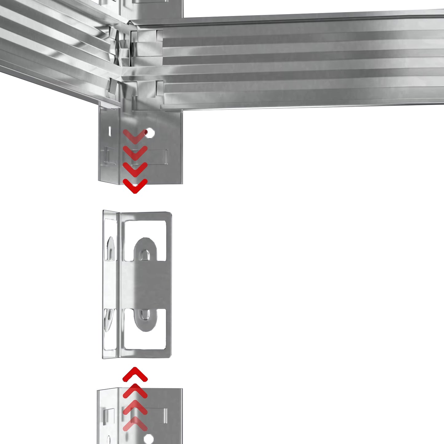 METALINIS SANDĖLIAVIMO STELAŽAS 150x75x30cm 4 MDF LENTYNOS 150kg 600kg GARAŽUI