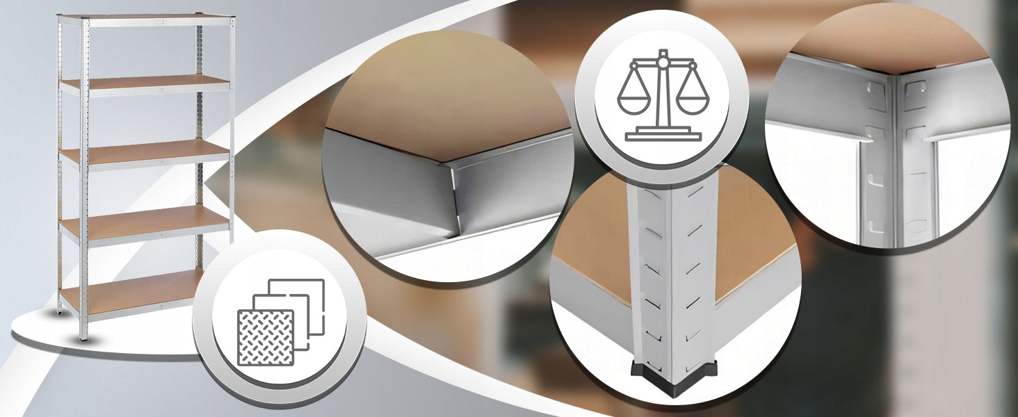 METALINĖ SANDĖLIAVIMO LENTYNĖLĖ 2 viename 5 lentynos 180X90X40CM 875KG GARAZINĖ STUMDOMA