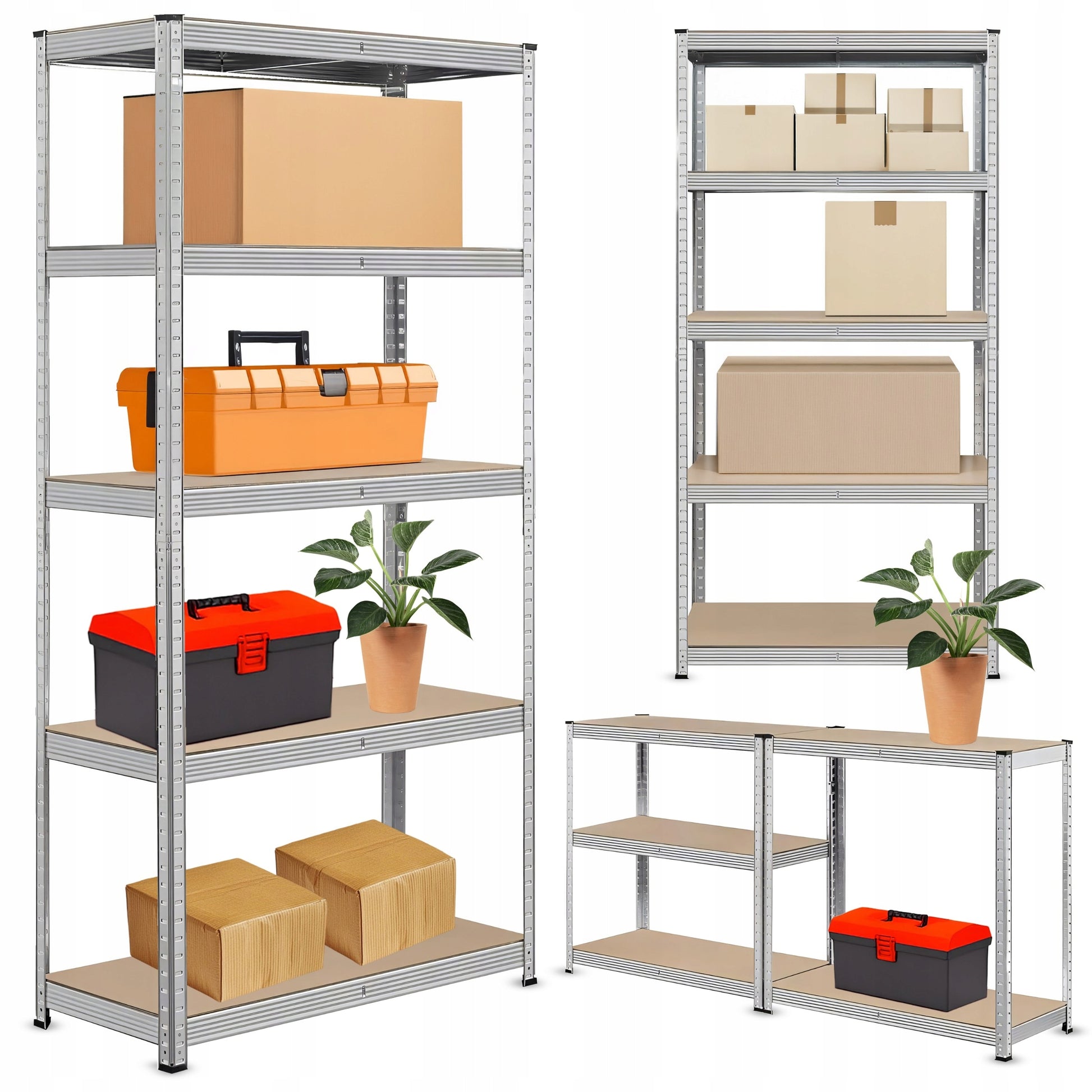 METALINĖ SANDĖLIAVIMO LENTYNĖLĖ 2 viename 5 lentynos 180X90X40CM 875KG GARAZINĖ STUMDOMA