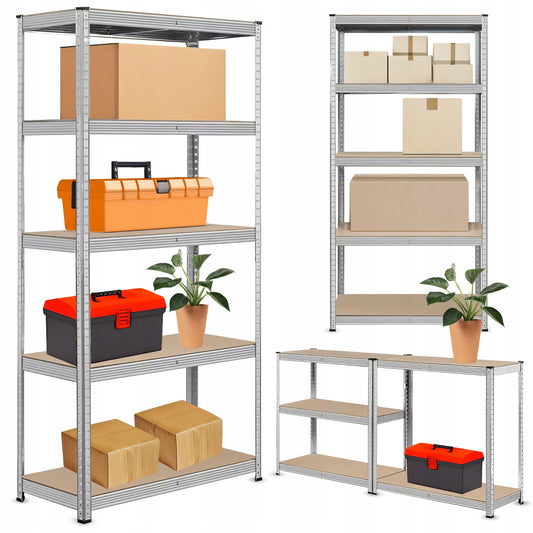 METALINĖ SANDĖLIAVIMO LENTYNĖLĖ 2 viename 5 lentynos 180X90X40CM 875KG GARAZINĖ STUMDOMA