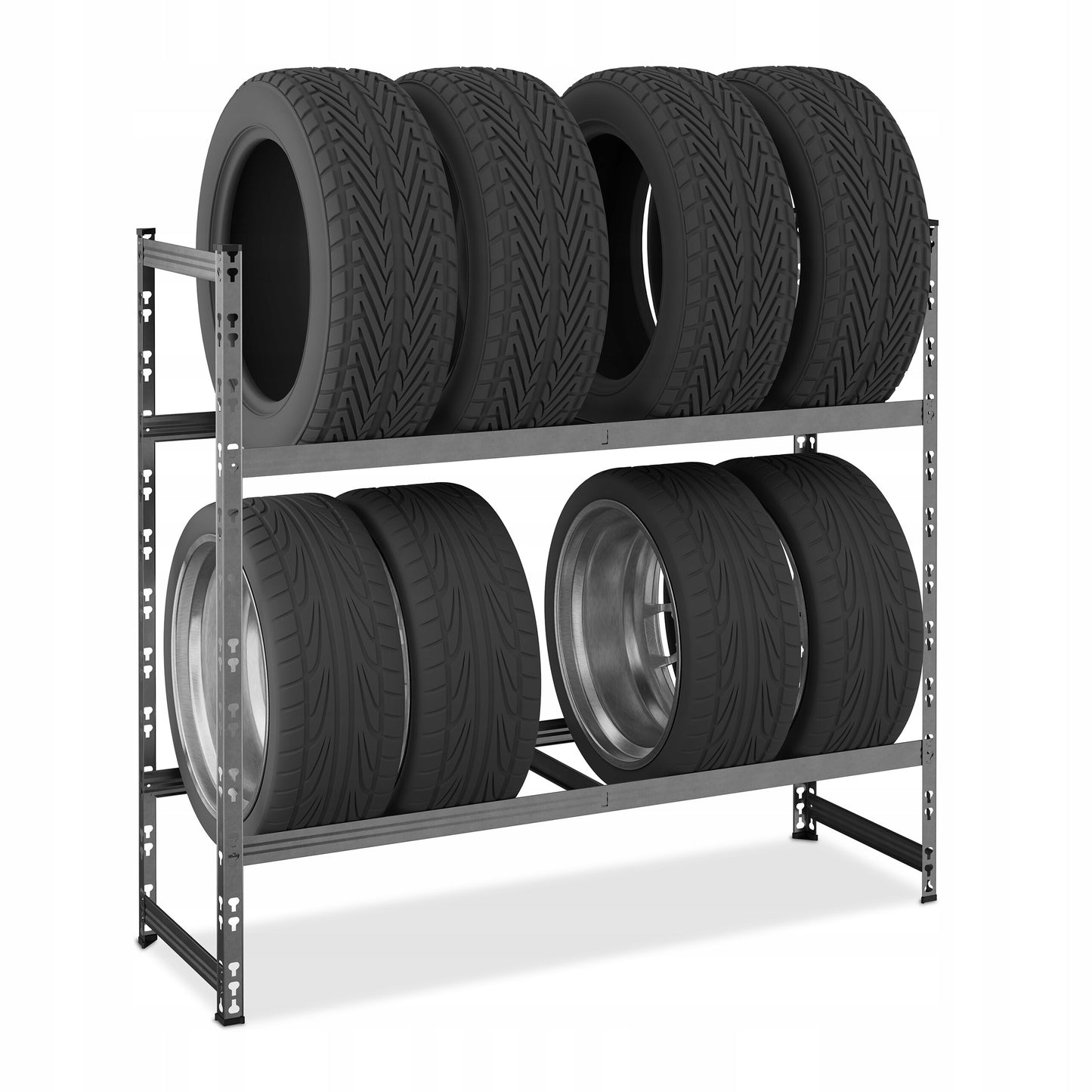 METALINIS STOVAS ANT RATUKŲ PADANGOMS LAIKYTI, LENTYNA 8 PADANGOMS, STOVAS GARAŽUI, TVIRTAS