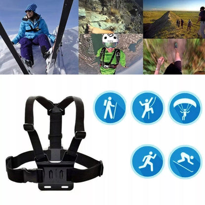 Reguliuojami krūtinės diržai – laikiklis GoPro ir sporto kameroms