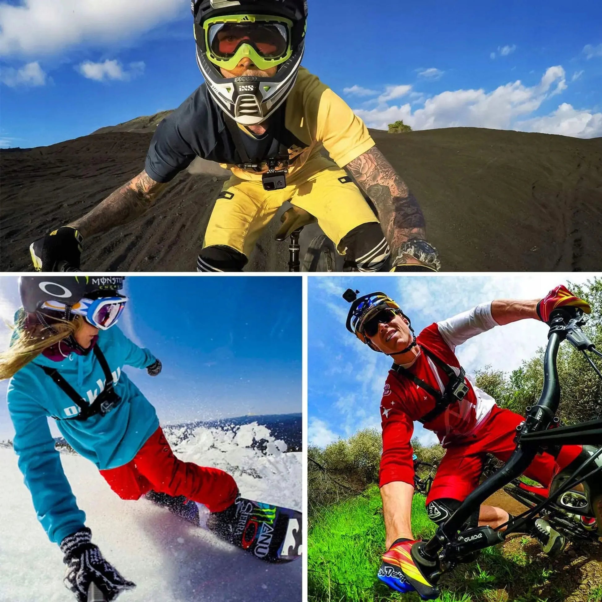 Reguliuojami krūtinės diržai – laikiklis GoPro ir sporto kameroms