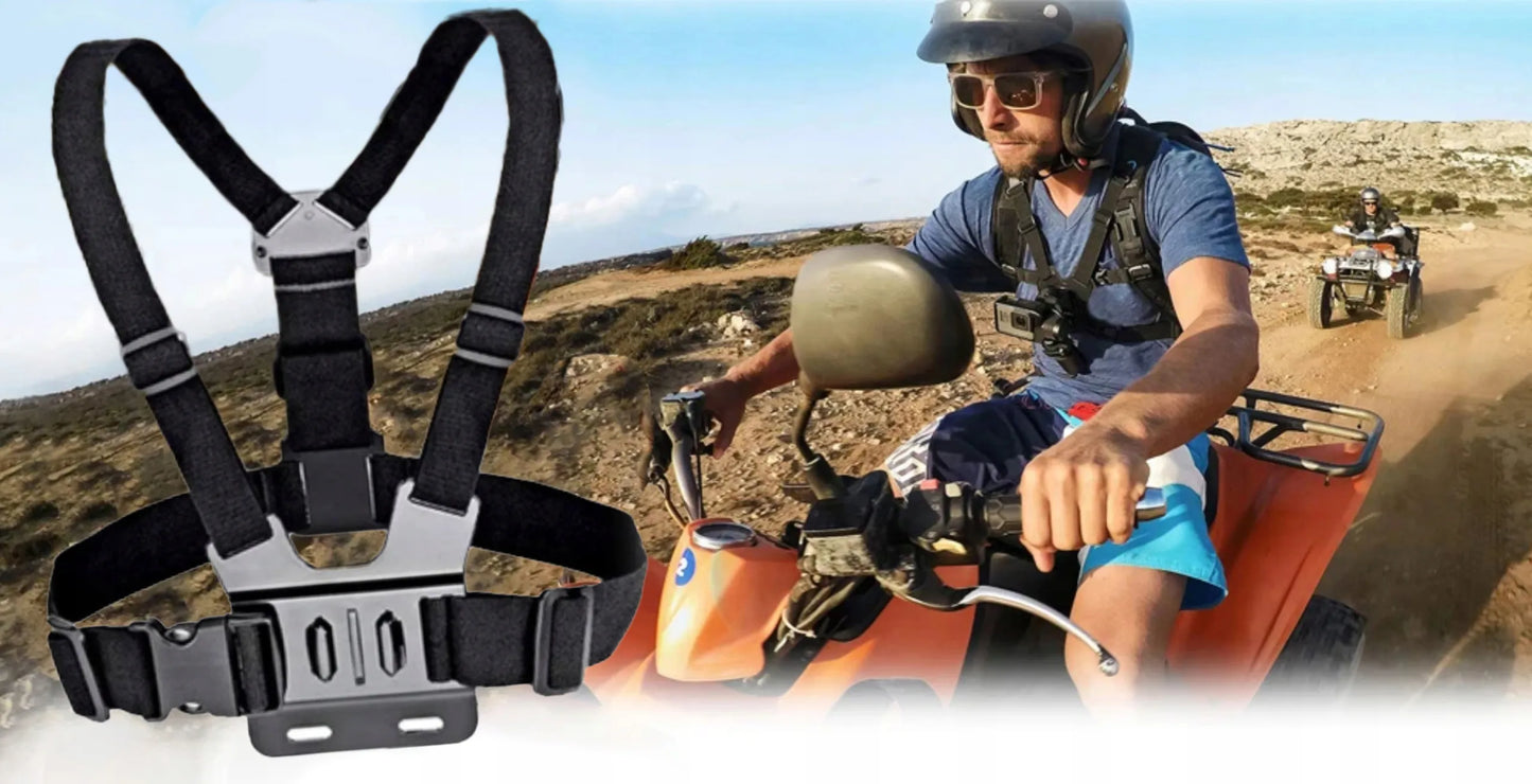 Reguliuojami krūtinės diržai – laikiklis GoPro ir sporto kameroms