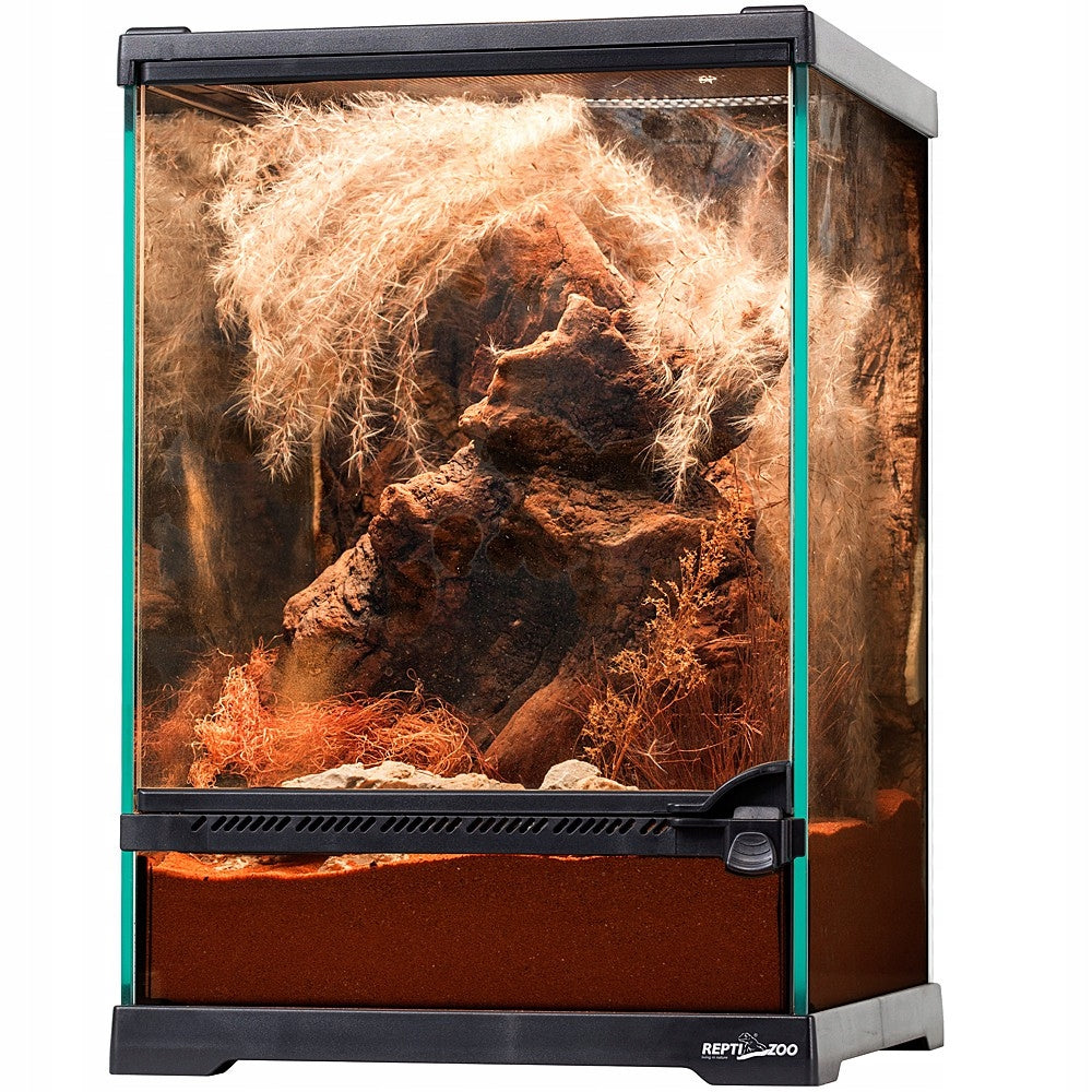 REPTI-ZOO TERARIUMAS 21x21x30 – PATVARUS VANDENĮ ATSPARUS ROPLIAMS IR VABZDŽIAMS