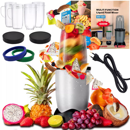 Daugiafunkcis virtuvinis kombainas-blenderis su ąsočiu, 600W, + 2 dideli 470 ml puodeliai