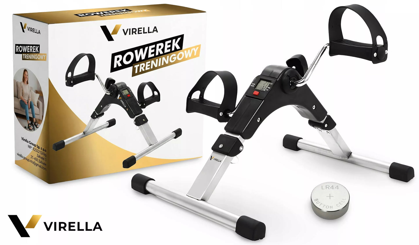 Treniruočių dviratis ROTOR 2-in-1 reabilitacinis mobilusis dviratis su LCD skaitikliu