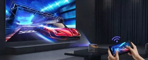 Mini LED Nešiojamas Projektorius TV Feegar SHOW WiFi 5G Bluetooth FOCUS