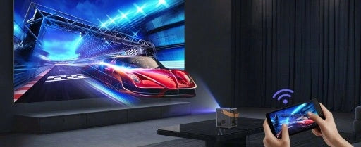 Mini LED Nešiojamas Projektorius TV Feegar SHOW WiFi 5G Bluetooth FOCUS