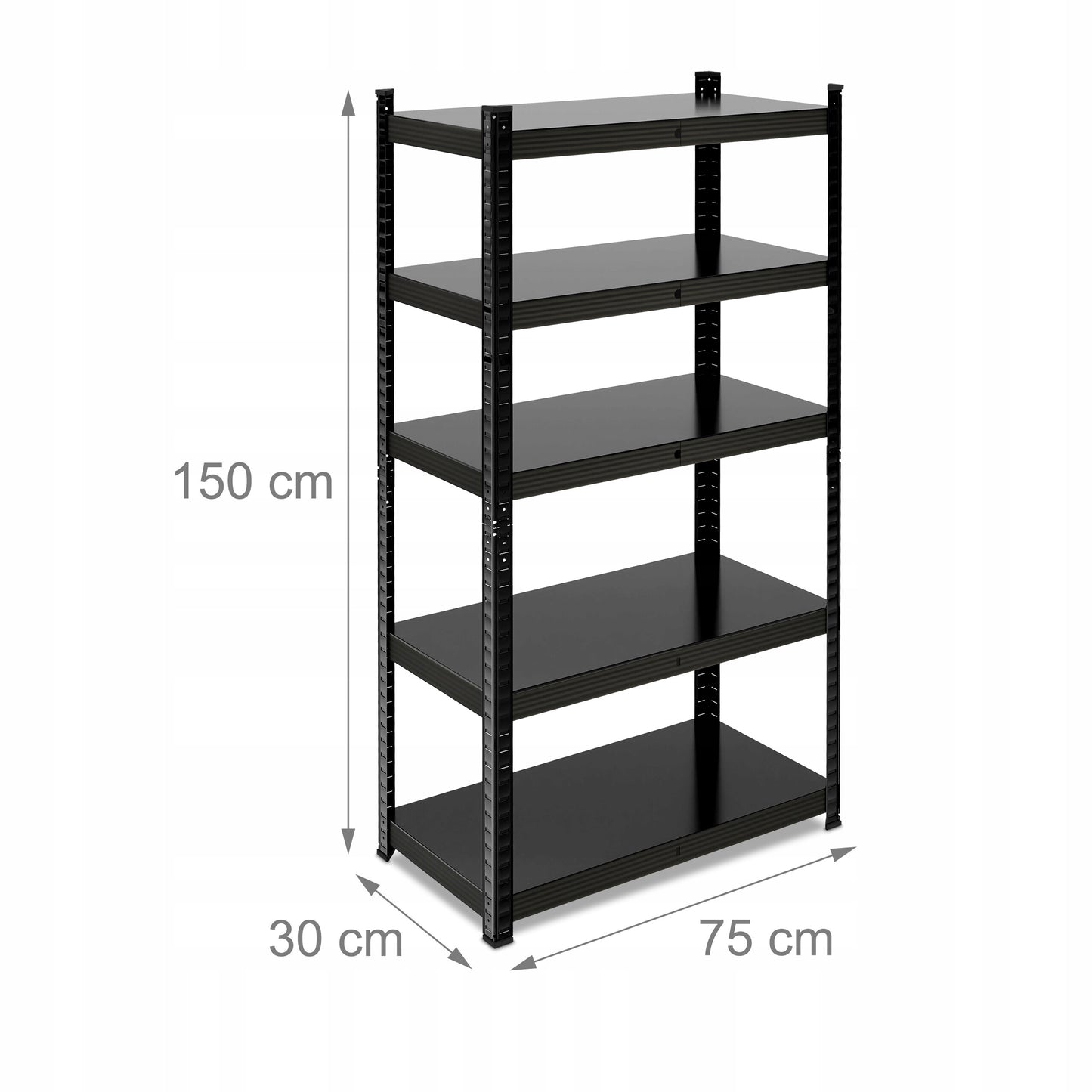 Metalinė sandėliavimo lentyna Relaxdays 150 x 75 x 30 cm, maks. 175 kg vienai lentynai