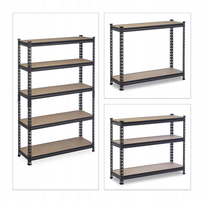 Metalinis sandėliavimo stelažas Relaxdays 153 x 91 x 30,5 cm, maks. 360 kg vienai lentynai