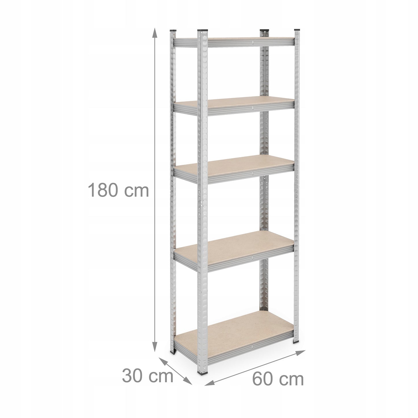 Metalinė sandėliavimo lentyna Relaxdays 180 x 60 x 30 cm, maks. 100 kg ant lentynos