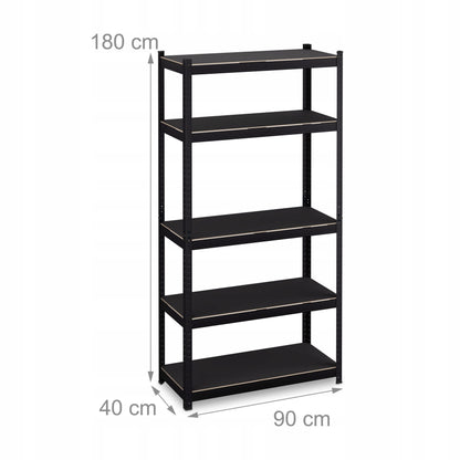 Metalinė sandėliavimo lentyna Relaxdays 180 x 90 x 40 cm, max 175 kg/lentynai