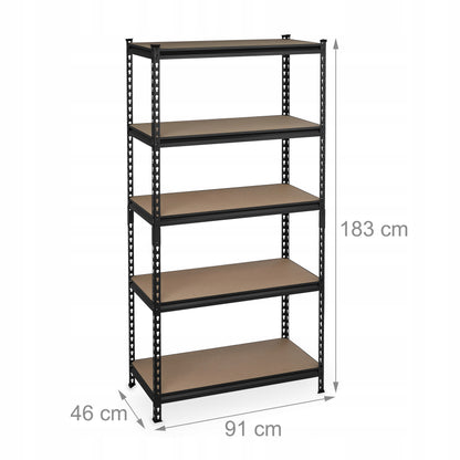Metalinė sandėliavimo lentyna Relaxdays 183 x 91 x 46 cm, maks. 1800 kg vienai lentynai