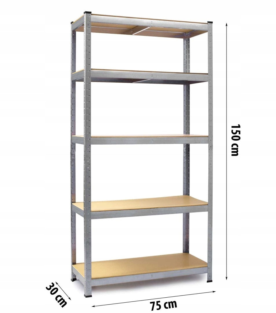 Sandėliavimo metalinės lentynos, 2 vnt. komplektas 150 x 75 x 30 cm Humberg HR-810