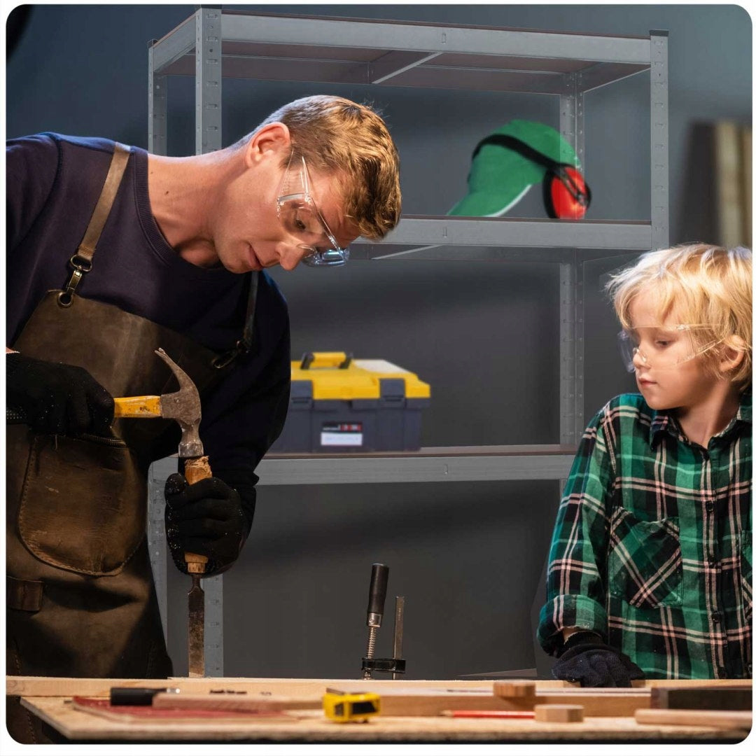 Sandėliavimo metalinės lentynos, 2 vnt. komplektas 150 x 75 x 30 cm Humberg HR-810