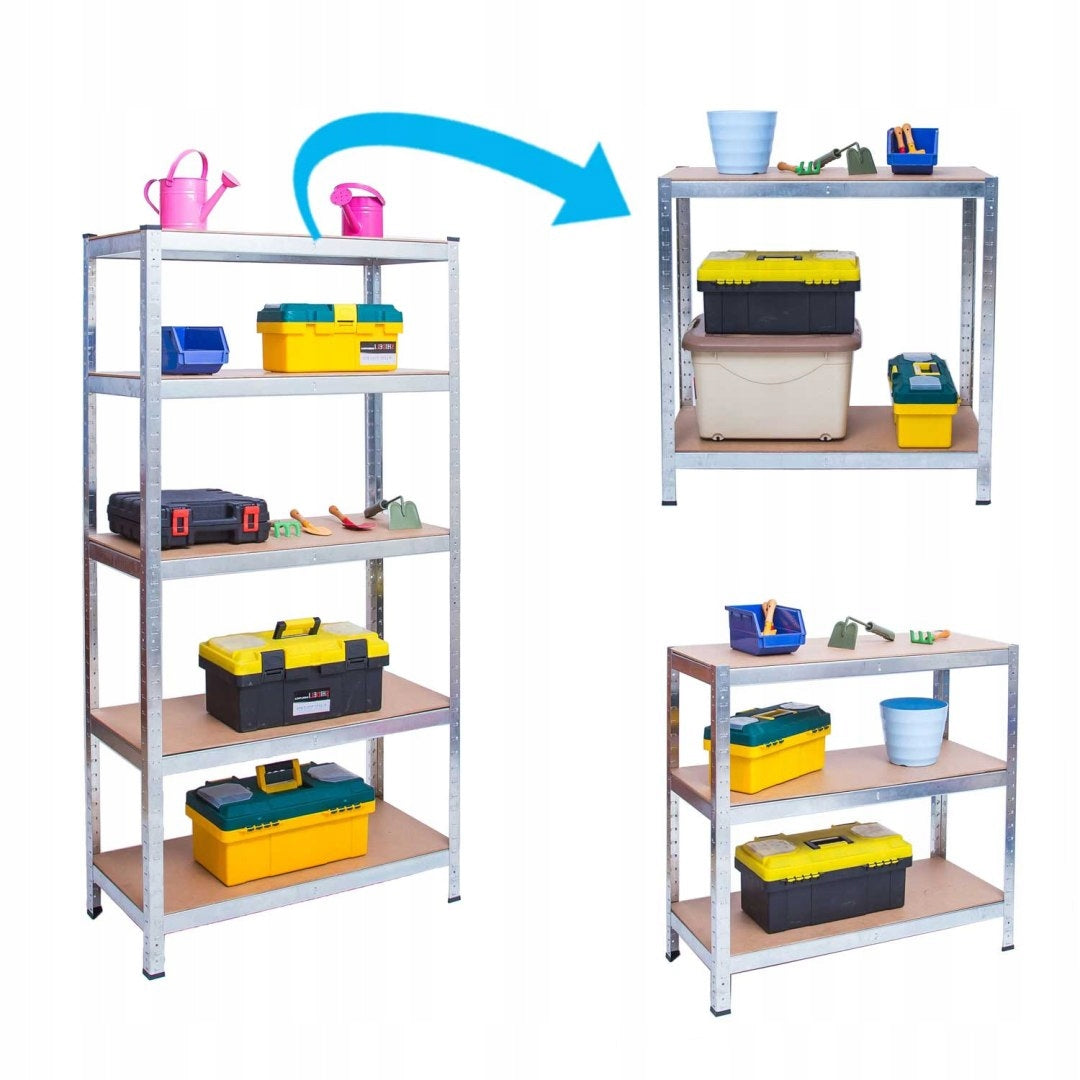 Sandėliavimo metalinės lentynos, 2 vnt. komplektas 150 x 75 x 30 cm Humberg HR-810