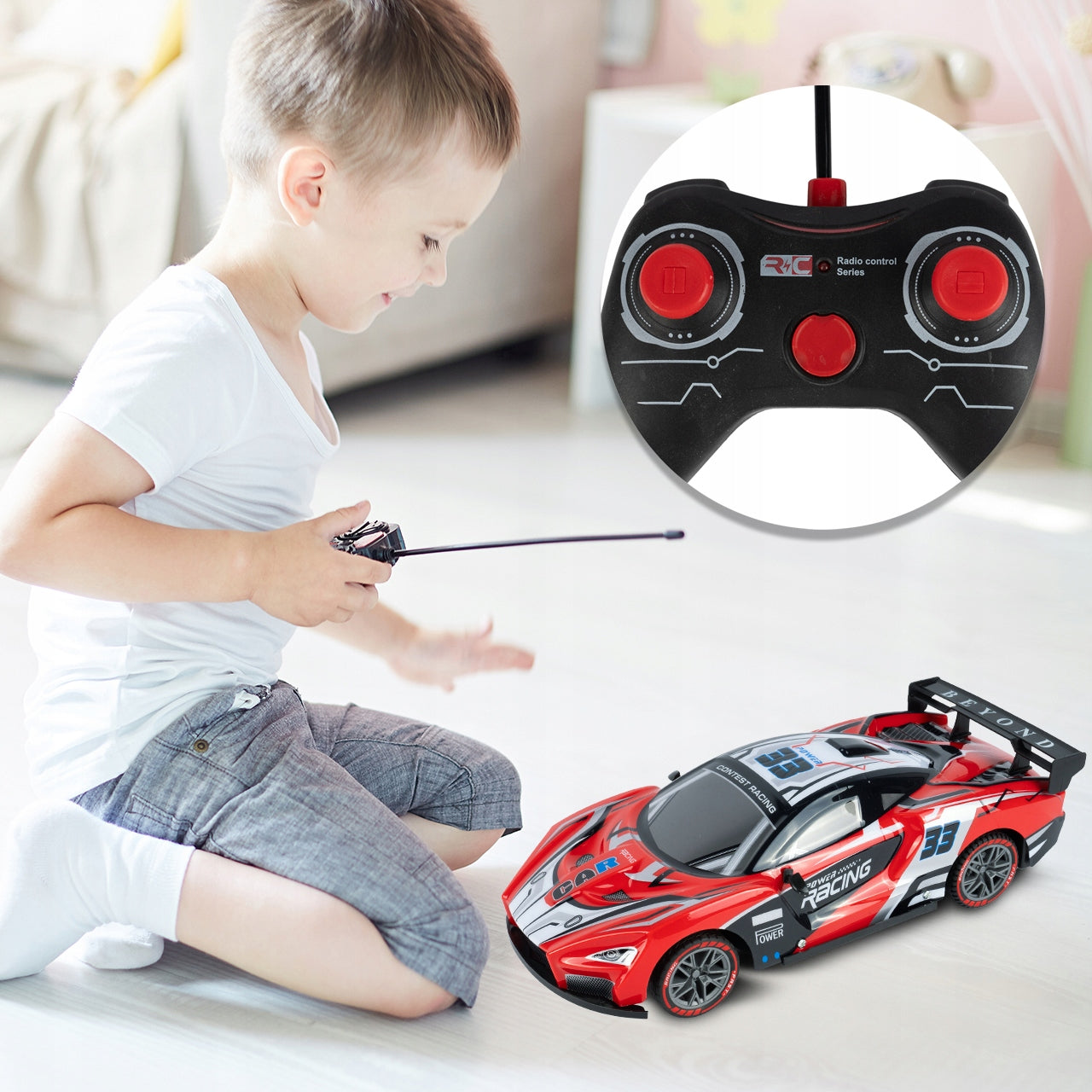 RC NUOTOLINIU VALDOMAS AUTOMOBILIS 1:12 AUTOMOBILIS SU PILOTU Kietas LED APŠVIETIMAS