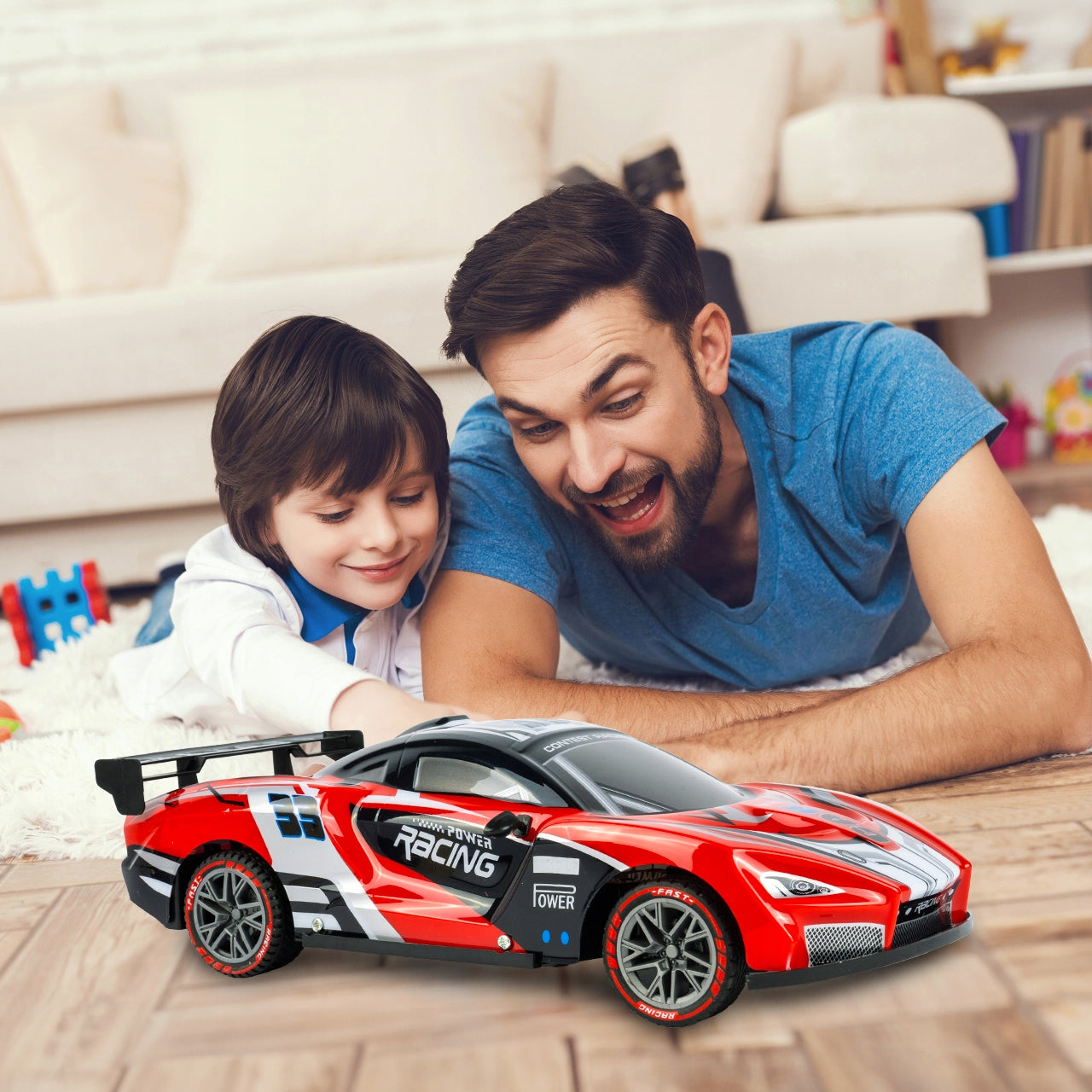 RC NUOTOLINIU VALDOMAS AUTOMOBILIS 1:12 AUTOMOBILIS SU PILOTU Kietas LED APŠVIETIMAS