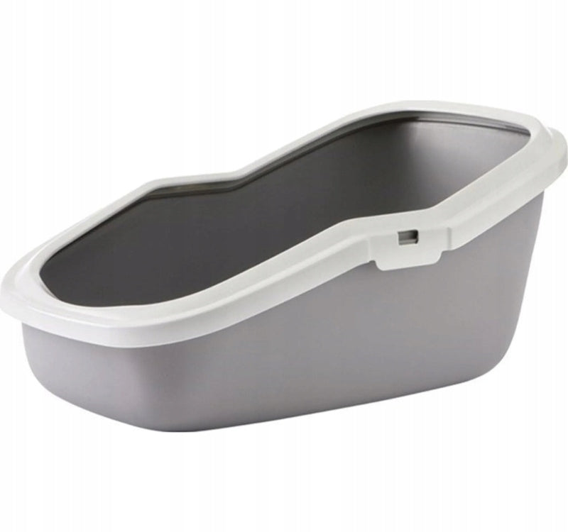 SAVIC ASEO pilvo dėklas su rėmeliu, aukštas, atviras, pilkos spalvos, 56 cm