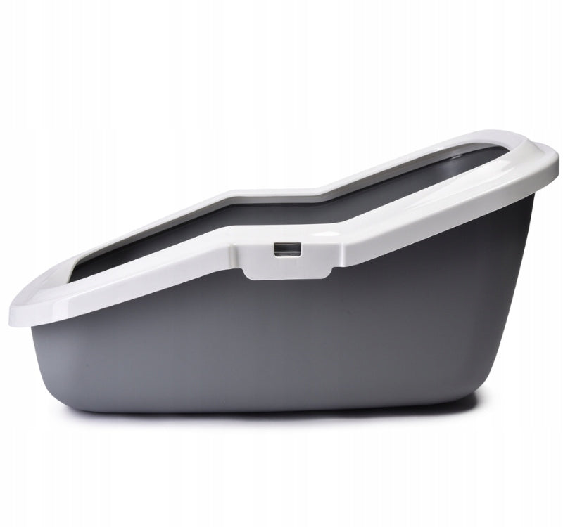 SAVIC ASEO pilvo dėklas su rėmeliu, aukštas, atviras, pilkos spalvos, 56 cm