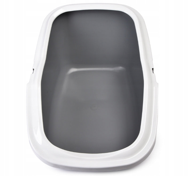 SAVIC ASEO pilvo dėklas su rėmeliu, aukštas, atviras, pilkos spalvos, 56 cm