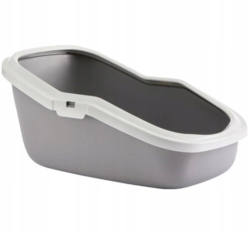 SAVIC ASEO pilvo dėklas su rėmeliu, aukštas, atviras, pilkos spalvos, 56 cm