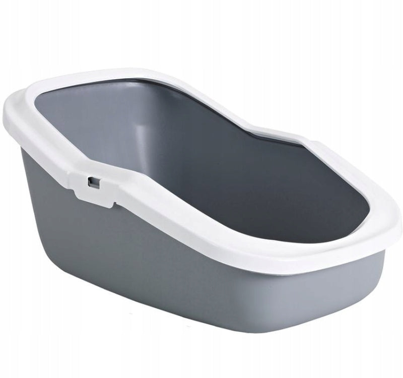 SAVIC ASEO pilvo dėklas su rėmeliu, aukštas, atviras, pilkos spalvos, 56 cm