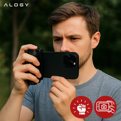 Asmenukių lazdelė Alogy FlexiShot su trikoju ir Bluetooth pulteliu, juoda