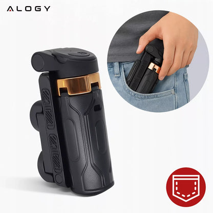 Asmenukių lazdelė Alogy FlexiShot su trikoju ir Bluetooth pulteliu, juoda