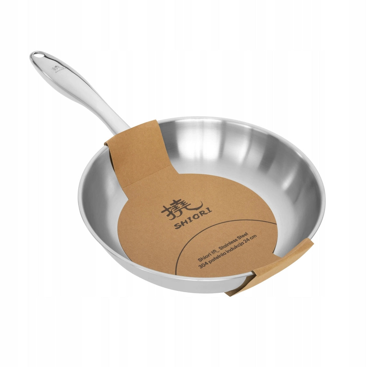 SHIORI Nerūdijančio plieno 304 keptuvė be dangos, indukcinė, 24 cm, skirta plauti indaplovėje